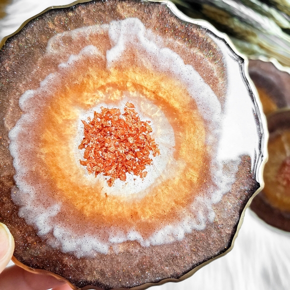 Handmade by Lunaries Other - Resin Geode Coaster Set, Handmade, Gift